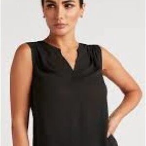 The Limited Black Sleeveless Asymmetrical Blouse Size L Excellent Condition